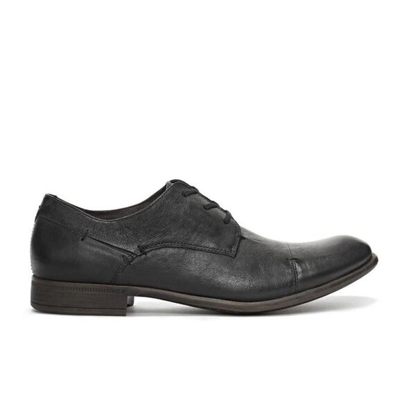 John Varvatos Star USA Black Leather Oxford Cap Toe Dress Shoes‎ Mens Size 9.5 M